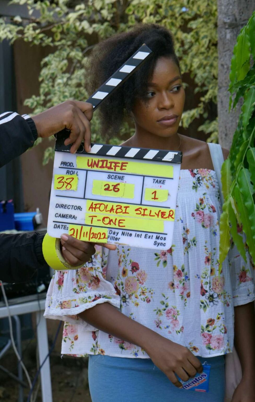 Lucille Love as Mary on the Set of UniLife Drama Series